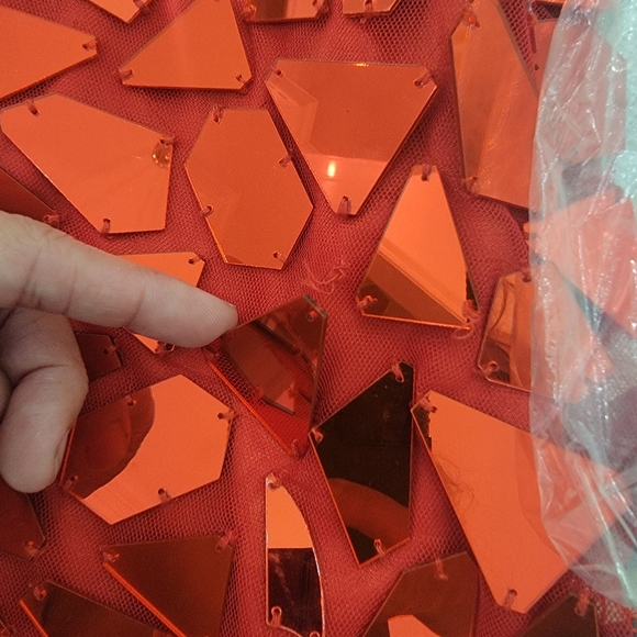 Primavera Red Cut Glass Dress - Picture 6 of 13